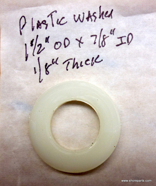 TORREY PLASTIC FEED SCREW WASHER  MODEL M-22R 1-5/16 OD X 7/8" ID 1/4" THICK